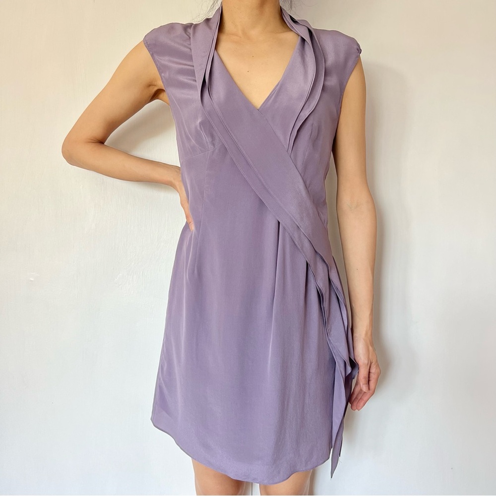 Armani Exchange 100% silk lavender dress - 2
